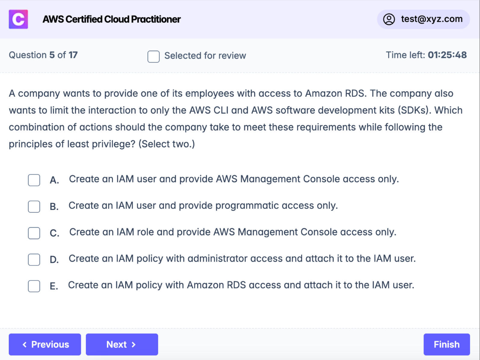 CertVista's CLF-C02 question bank contains hundreds exam-style questions that precisely mirror the AWS Certified Cloud Practitioner exam environment.