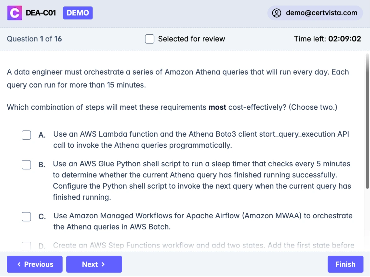 Our practice exams mirror the DEA-C01 format, pacing, and pressure, so you can build real test-day stamina.
