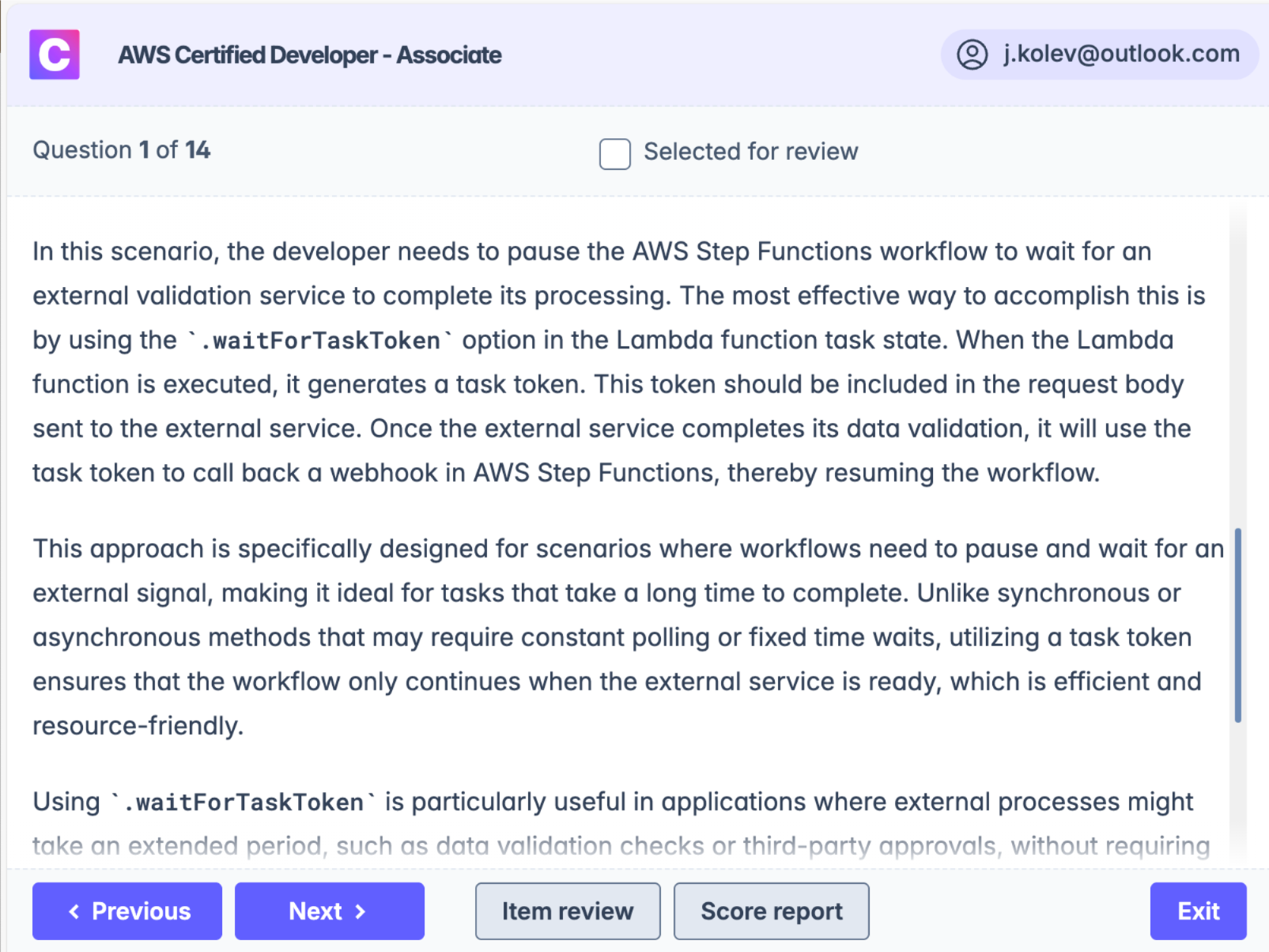 CertVista DVA-C02 explanations outline the underlying AWS development principles, reference official AWS documentation.