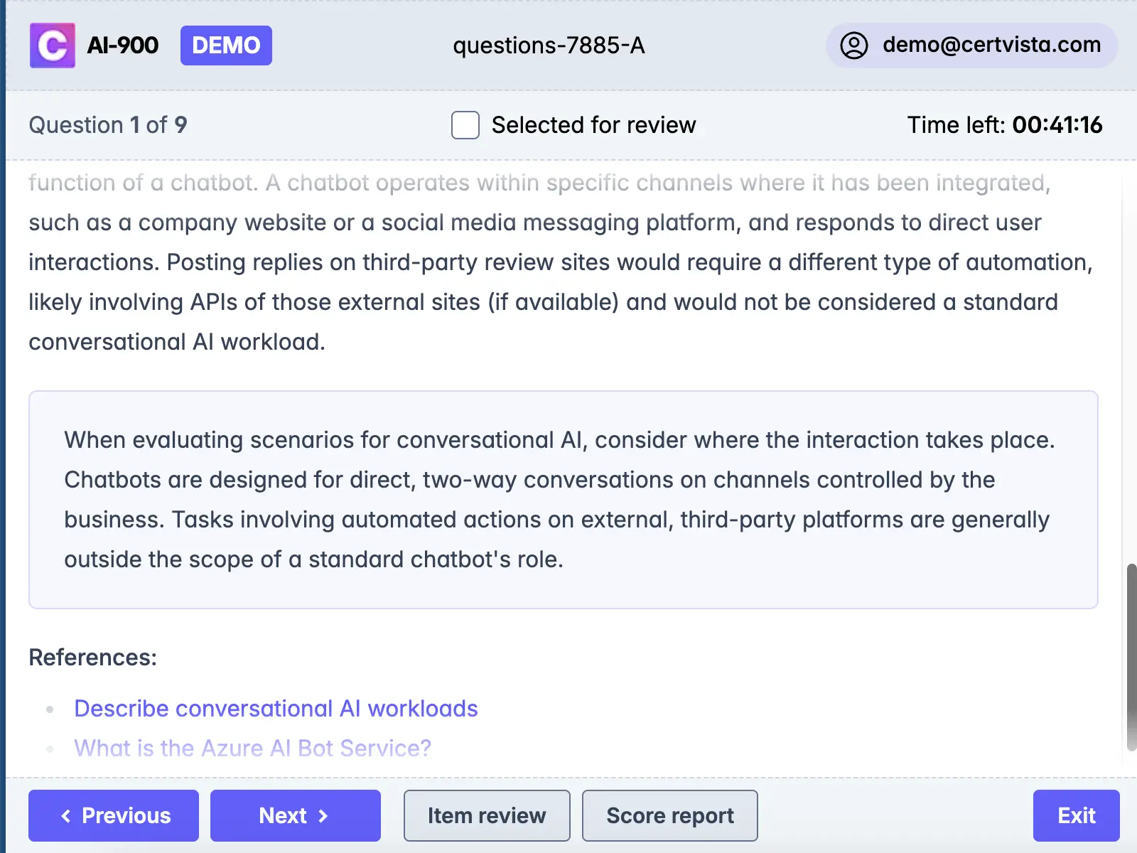 CertVista AI-900 exam engine is designed to meticulously simulate the live Microsoft AI-900 exam environment