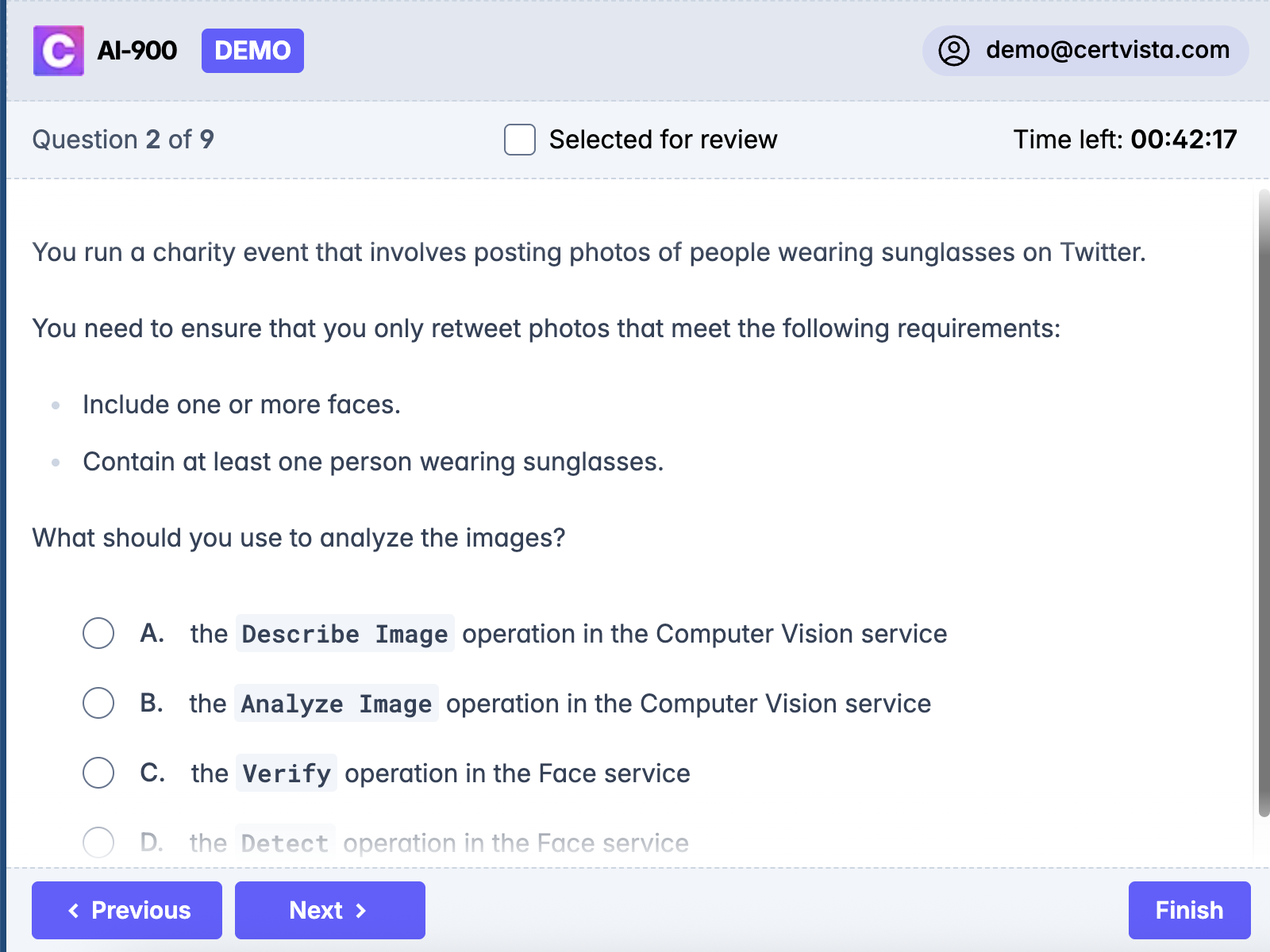 CertVista AI-900 exam engine is designed to meticulously simulate the live Microsoft AI-900 exam environment