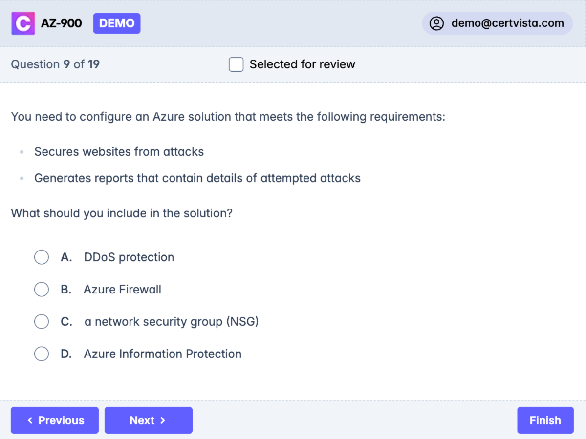 CertVista's test engine replicates the actual AZ-900 exam environment with pixel-perfect accuracy.