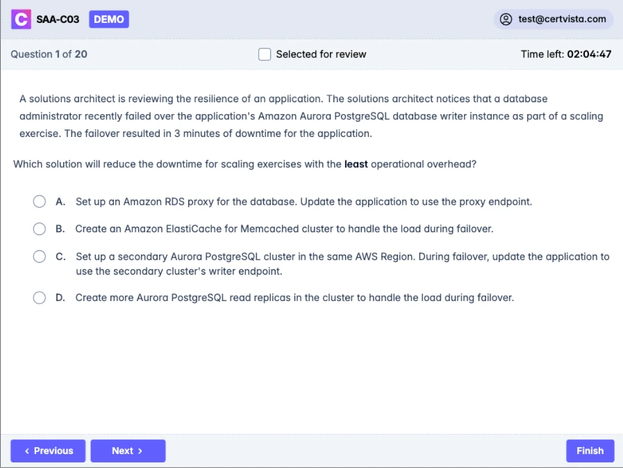 CertVista is the most realistic exam simulator around. You'll experience the real exam environment firsthand.